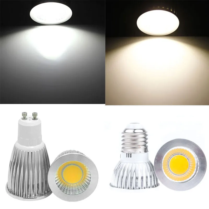 1 шт COB Led Spotlight 9 W светодиодные фонари E27 GU10 110 V Cob светодиодные лампы теплый белый/белый 900LM лампада Светодиодная лампа