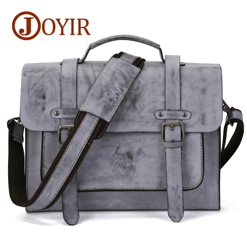

JOYIR New Luxury Brand Genuine Leather Men Briefcase Messenger Bag Vintage Men's Business Bag Casual Travel Shoulder Bag For Men