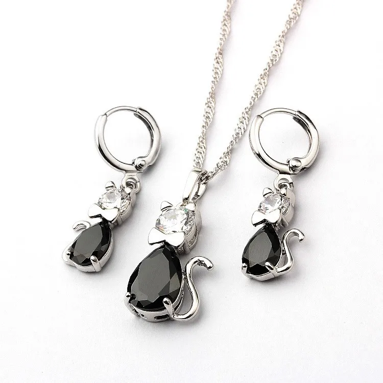 

Fashion Gold-Color African Jewelry Sets For Women Bijoux CZ Zircons Jewelry Pendant Necklace Hoop Earrings Free shipping 1SW-47