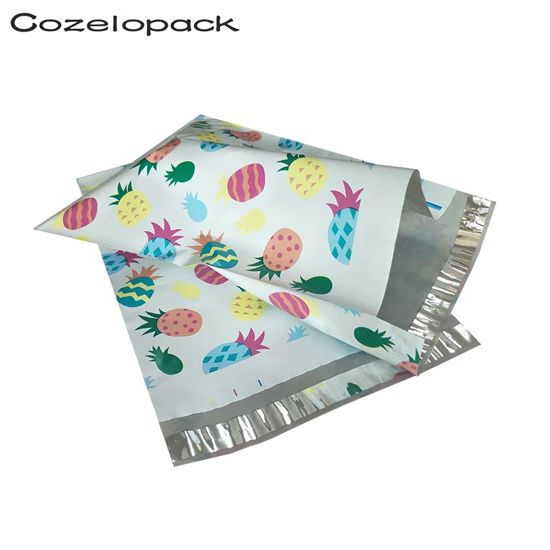 

100PCS 10x13inch Poly Mailer 26x33cm Pineapple Pattern Poly Mailer Self Seal Plastic mailing Envelope Courier Storage Bags