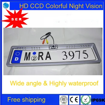 

2019 Free Shipping!European license plate frame Reverse Rearview backup CCD Car Camera Factory Promotion new!
