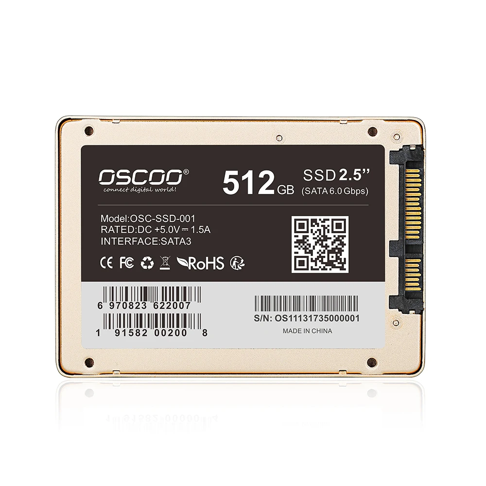 OSCOO SSD твердотельный диск SATA III 6 ГБ/сек. 128 ГБ 256 ГБ 512 ГБ 2,5 дюйма SSD жесткий диск для ПК ноутбука