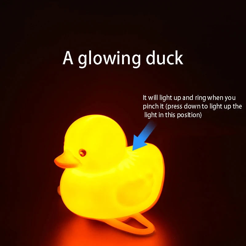 Car Ornaments Bicycle Duck Bell Light Broken Wind Small Yellow Duck Toys Auto Interior Decorations Lovely Car Decor Accessories