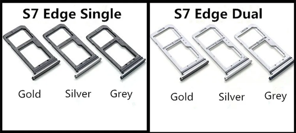 Single/Dual SIM Card Tray For Samsung Galaxy S7 Edge G935 G935F Sim Card Holder Slot Replacement Part with Tool Single/Dual SIM Card Tray For Samsung Galaxy S7 Edge G935 G935F Sim Card Holder Slot Replacement Part with Tool