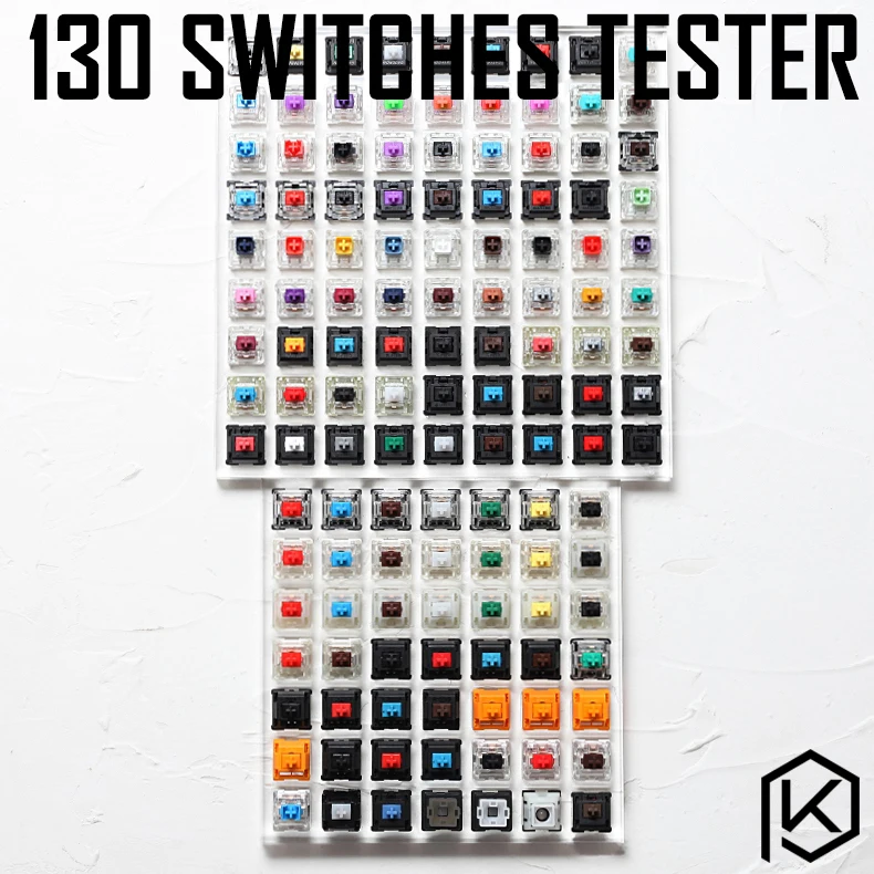130 switch switches tester with acrylic base blank keycaps for mechanical keyboard cherry kailh gateron outemu ice ttc ormon ysa
