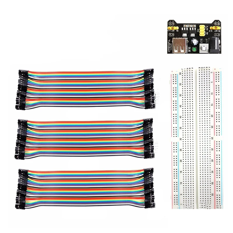 3X Dupont Cable MB-102 830 Point Prototype PCB Solderless Breadboard Protoboard 3X Dupont Cable MB-102 830 Point Prototype PCB Solderless Breadboard Protoboard