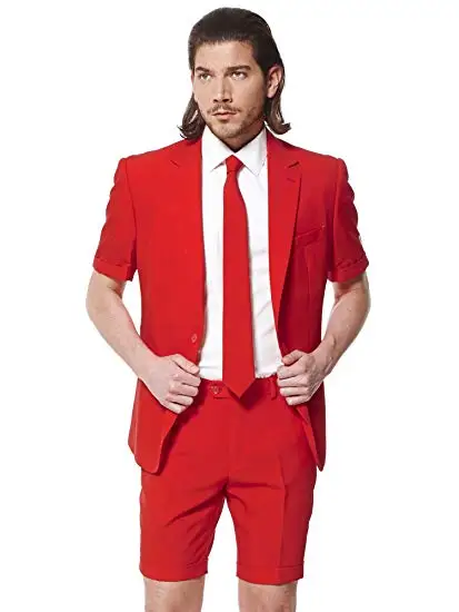 Летняя последняя красная роза красная Мужская танцевальная куртка шорты комплект из 2 предметов на заказ тонкий мужской Банкетный смокинг для свадебной вечеринки - Цвет: as picture