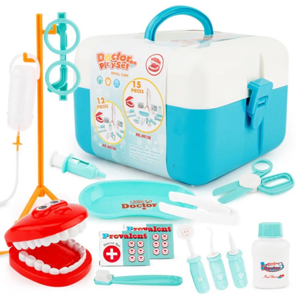 Leadingstar 15 قطعة/المجموعة سلسلة لعب مجموعة الأطفال محاكاة الأسنان عيادة الطبيب الطبية كيت الاطفال لعبة تعليمية zk30