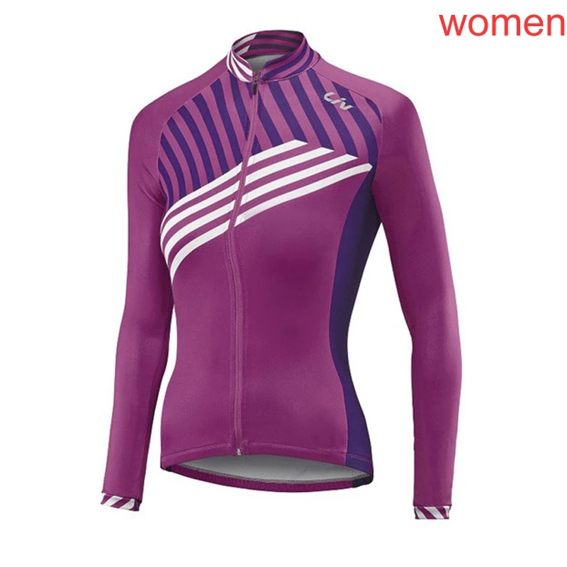Women Cycling Jersey Long Sleeve Full Zipper MTB Bike Shirt Spring