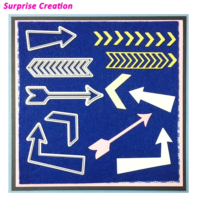 

Surprise Creation Cutting dies 5-Piece Arrows Scrapbook Craft Metal Dies DIY Stencil