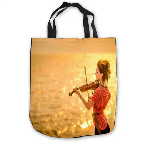 Пользовательские холщовые lindsey-stirling ToteBags ручные сумки сумка для покупок повседневные пляжные сумки складные 180911-04-63 - Цвет: Tote Bags