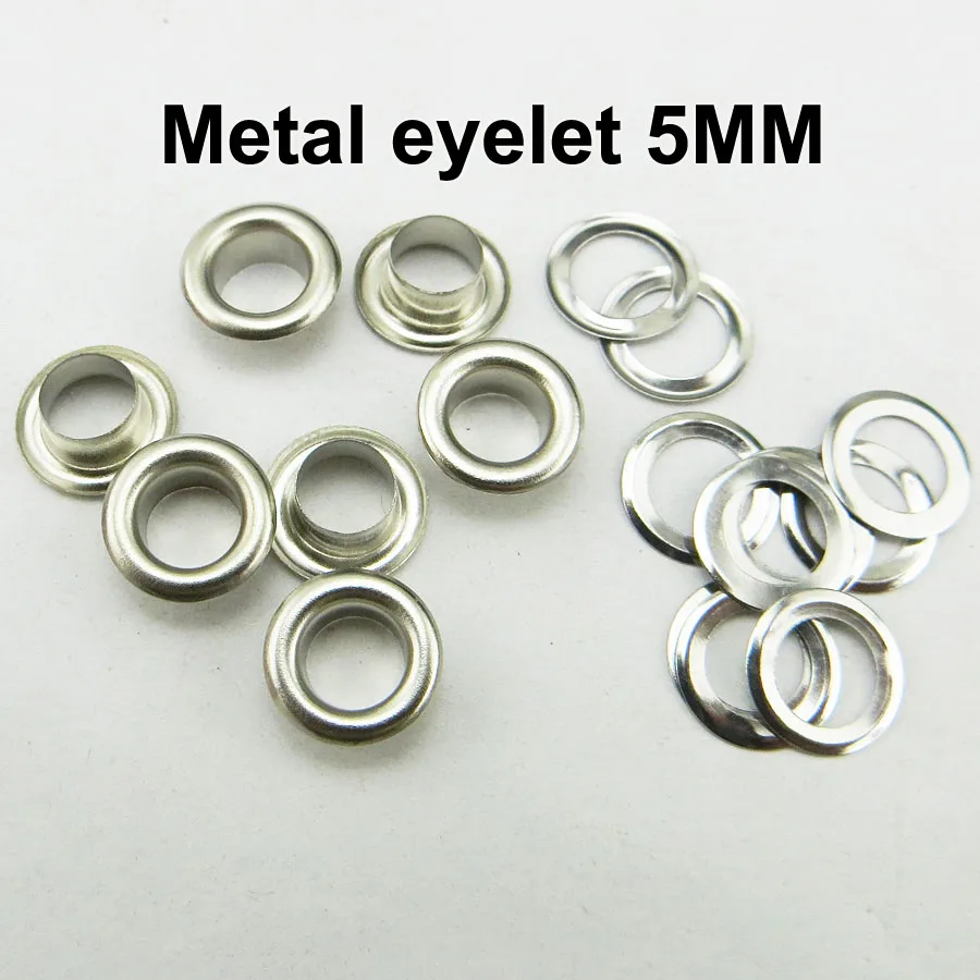 

300PCS 5MM silver METAL EYELET button sewing clothes accessory buttons handbag shose eyelets ME-018C