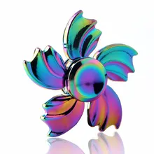 Пять листьев красочные Спиннер EDC ручной Спиннер аутизм СДВГ Дети Рождественские подарки металлические пальчиковые игрушки Спиннеры