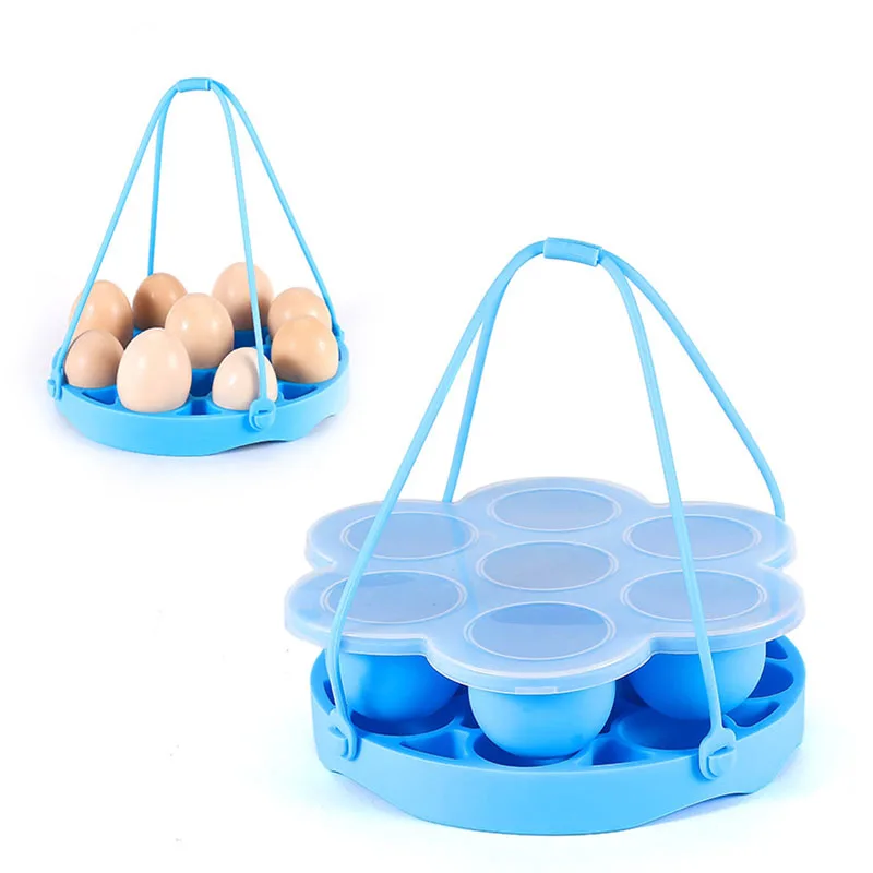 

Silicone Steamed Eggs Molds with Handles Detachable Insulation Pads for Instant Pot E2S