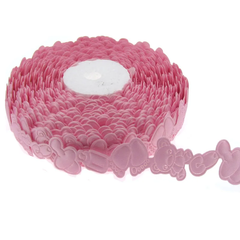

1 Roll 20yards 3/4" Terylene Bottle Pacifier Bear Foot Ribbon Baby Ribbon Bow Packing Party Craft Decorations