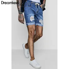 Мужские модные шорты рваные и потёртые прямые джинсовые шорты с карманами 3XL повседневные синие шорты одежда для мужчин спортивные штаны Y