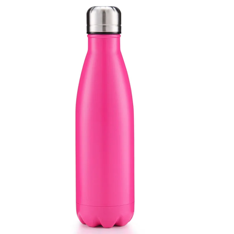 350-1000 мл наружная бутылка для воды цилиндрические термосы из нержавеющей стали термосы изоляционная кружка вакуумная кружка Термокружка - Цвет: Pink