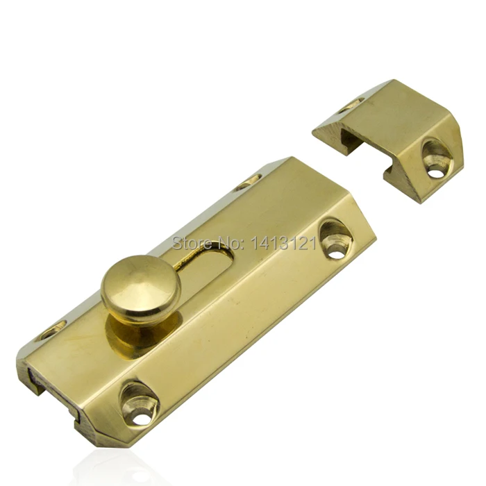 free shipping 2.5 inch Door Bolt wooden Hardware window Lock brass Bolt