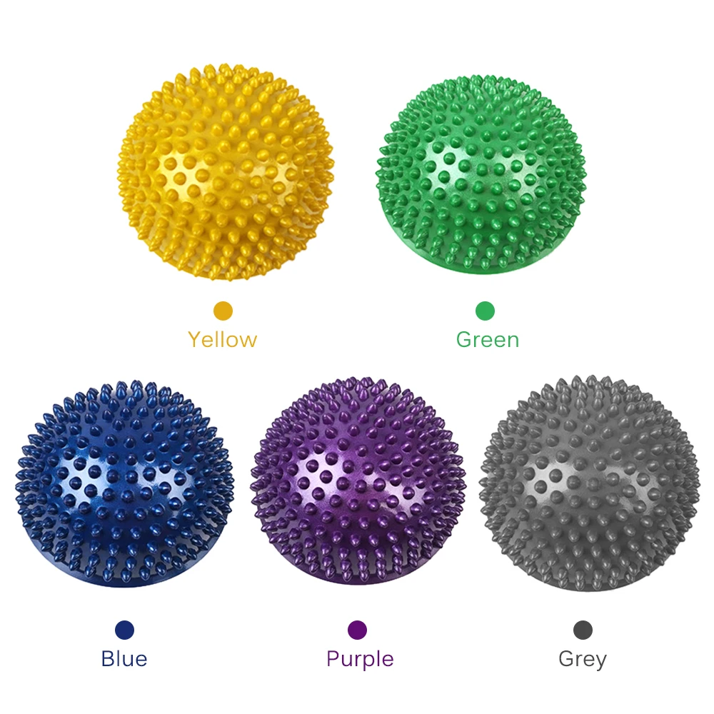 Inflatable Yoga Foot Massage Ball 16CM Massage Balance Pods Body Rolling Foot Wakes Spiky Point for Gym Fitness Pilates