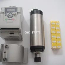 Комплект шпинделя с ЧПУ ER20 2.2KW шпиндель водяного охлаждения+ 1 шт. 2.2KW Инвертор+ 12 шт. ER20 цанги+ 1 совпадающая поддержка шпинделя