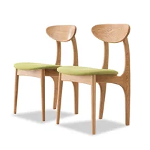 Modern solid wood dining chair Simple table dining chair combination white oak casual cafe restaurant study Japanese chair furniture restaurant combination adjustable fold modern simple dining table