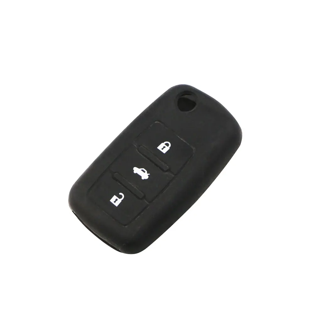 Zlord 3 кнопки силиконовый чехол для ключа автомобиля подходит Volkswagen VW Passat Polo Golf Touran