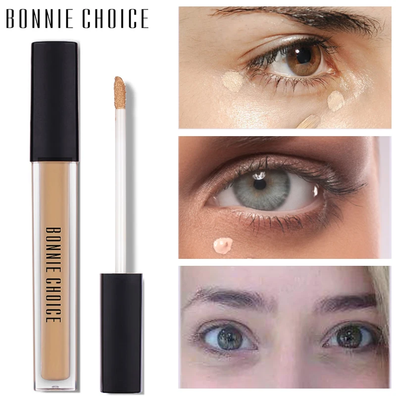 

BONNIE CHOICE Full Cover Liquid Concealer For Face Eye Lip Dark Circles Corrector Cream Base Primer Long-lasting Cosmetic Tool