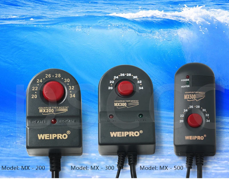 WEIPRO внешний регулируемый нагреватель из нержавеющей стали MX-500 300 Вт 500 Вт 1000 Вт Нагревательный стержень термостат рептилия, черепаха водяной стержень нагревателя