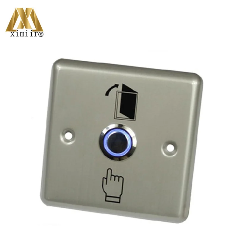 С светодиодный свет Нержавеющая сталь кнопка на выход переключатель управления открытием аварийных выходов металлическая кнопка выхода E04S