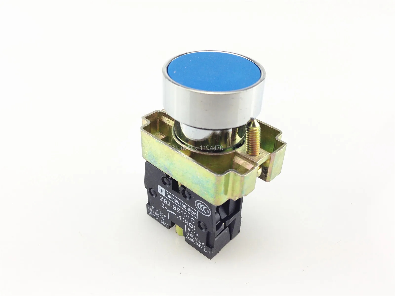 

10pcs/Lot XB2 BA61 XB2-BA61 Blue Self-reset Momentary Flush Pushbutton 1 N/O Flat Push Button Switch Replace Telemecanique