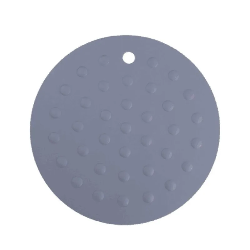 Круглый утолщенной силикагель коврик для сковороды теплоизоляционный коврик кухня анти-гладильная коврик настольный коврик пластины чашки pad - Цвет: Светло-серый