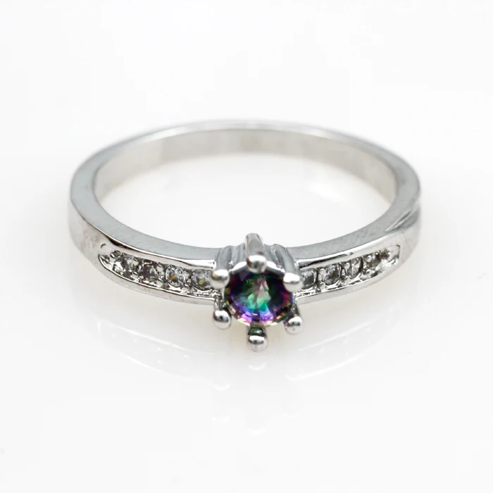 Uloveido модные Обручение серебро Цвет кольцо женские кольца, Бижутерия Bague En или Mariage рекламная продукция J048