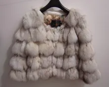 Free shipping Genuine natural Fox Fur Coat women’s real Fur Jacket winter warm luxury waistcoats plus size
