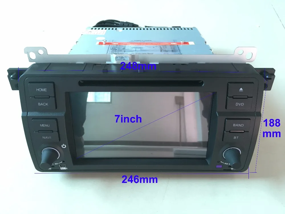 Top Android 8.1 Octa Core 4G RAM 64G ROM GPS Navi 7" IPS Car DVD Player for BMW E46 Old 3 series 98-06 with Bluetooth/RDS/Radio/WIFI 0