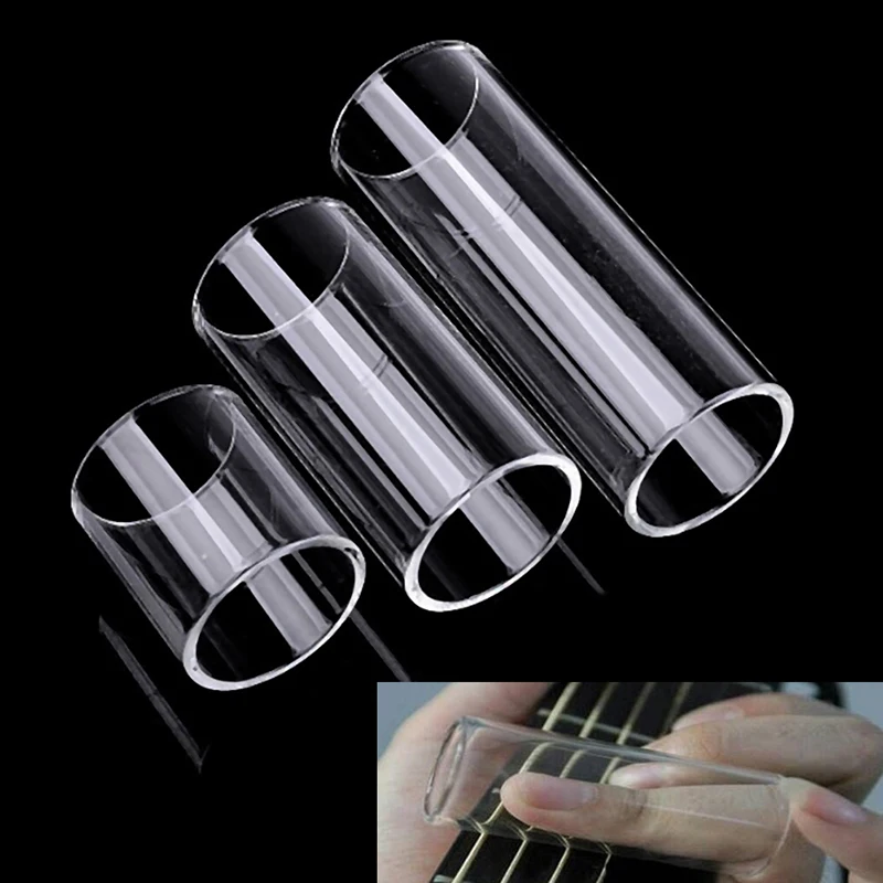 

1 Pcs transparent Glass slide Guitar Accessories Guitar Finger Sliders 28/50/69mm Length 22mm Diameter