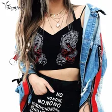 Женские топы с принтом дракона для бега, Спортивная рубашка без рукавов, сексуальный v-образный вырез, удобная спортивная майка для занятий спортом на тонких бретельках, жилет для йоги