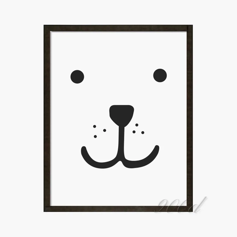 cm frame inch 11x14 in Canvas Bear Face Wall Pictures Poster, Print Cartoon Art cm frame inch 11x14 in Canvas Bear Face Wall Pictures Poster, Print Cartoon Art