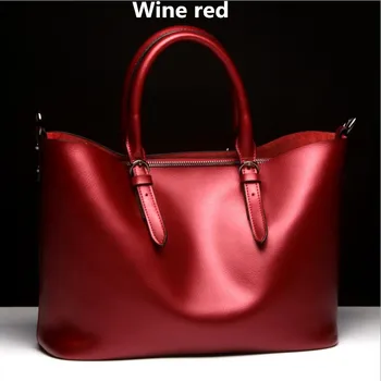 

New 6 colors high quality genuine leather crossbody bags women cowhide leather shoulder bags large messenger bag Ladies handbags
