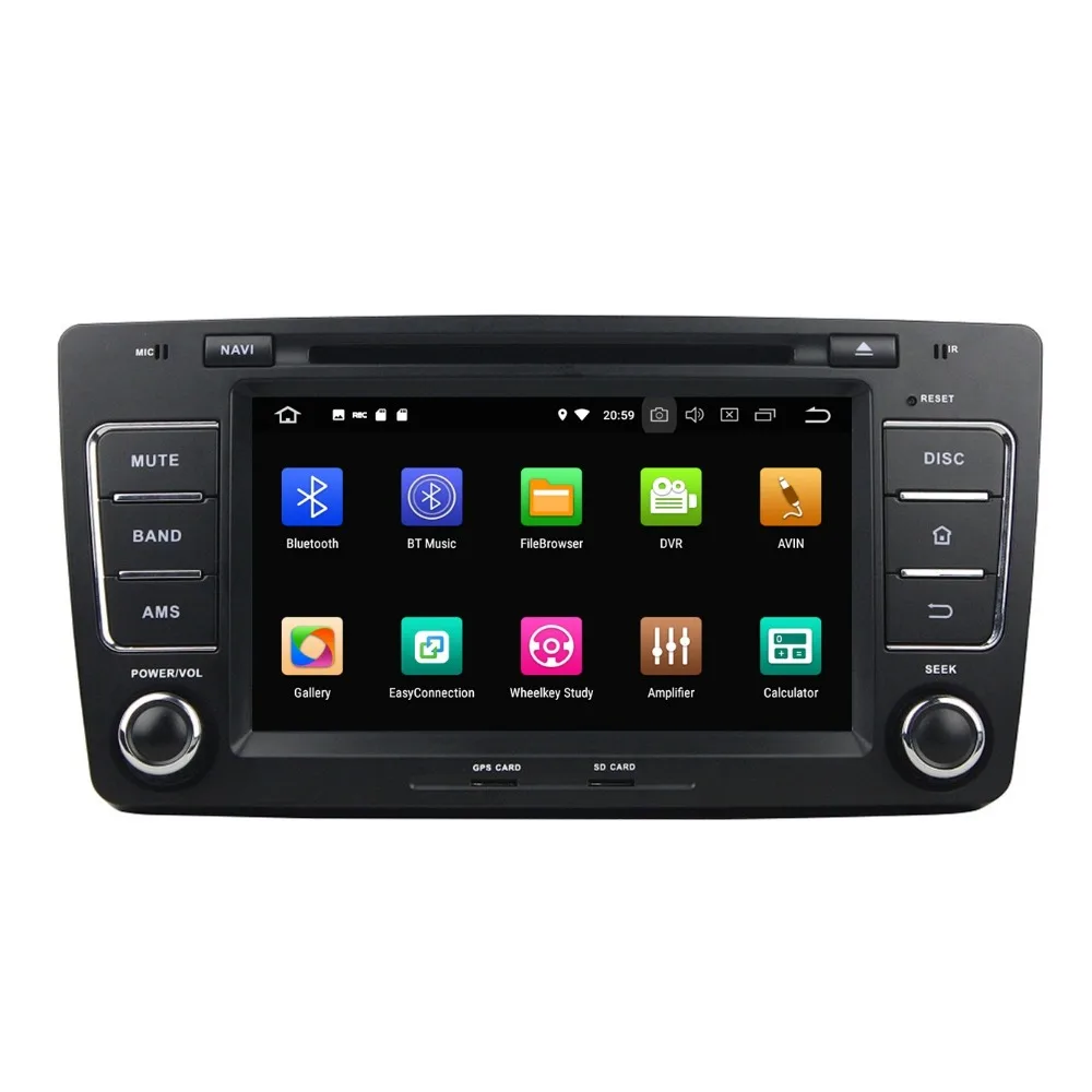 Excellent 4GB+32GB Octa Core 8" Android 8.0 Car Audio DVD Player for Skoda Octavia 2012 Car Radio GPS Navigation WIFI USB DVR Mirror-link 4