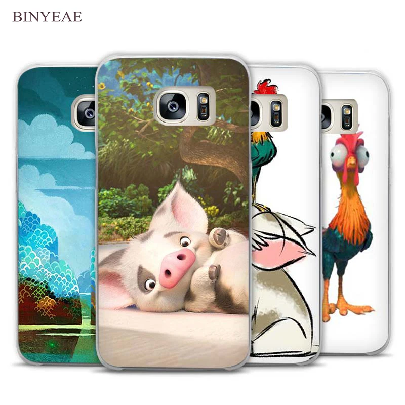 

BINYEAE Waialik Moana Princess Transparent Phone Case Cover for Samsung Galaxy S3 S4 S5 S6 S7 S8 Edge Plus Mini