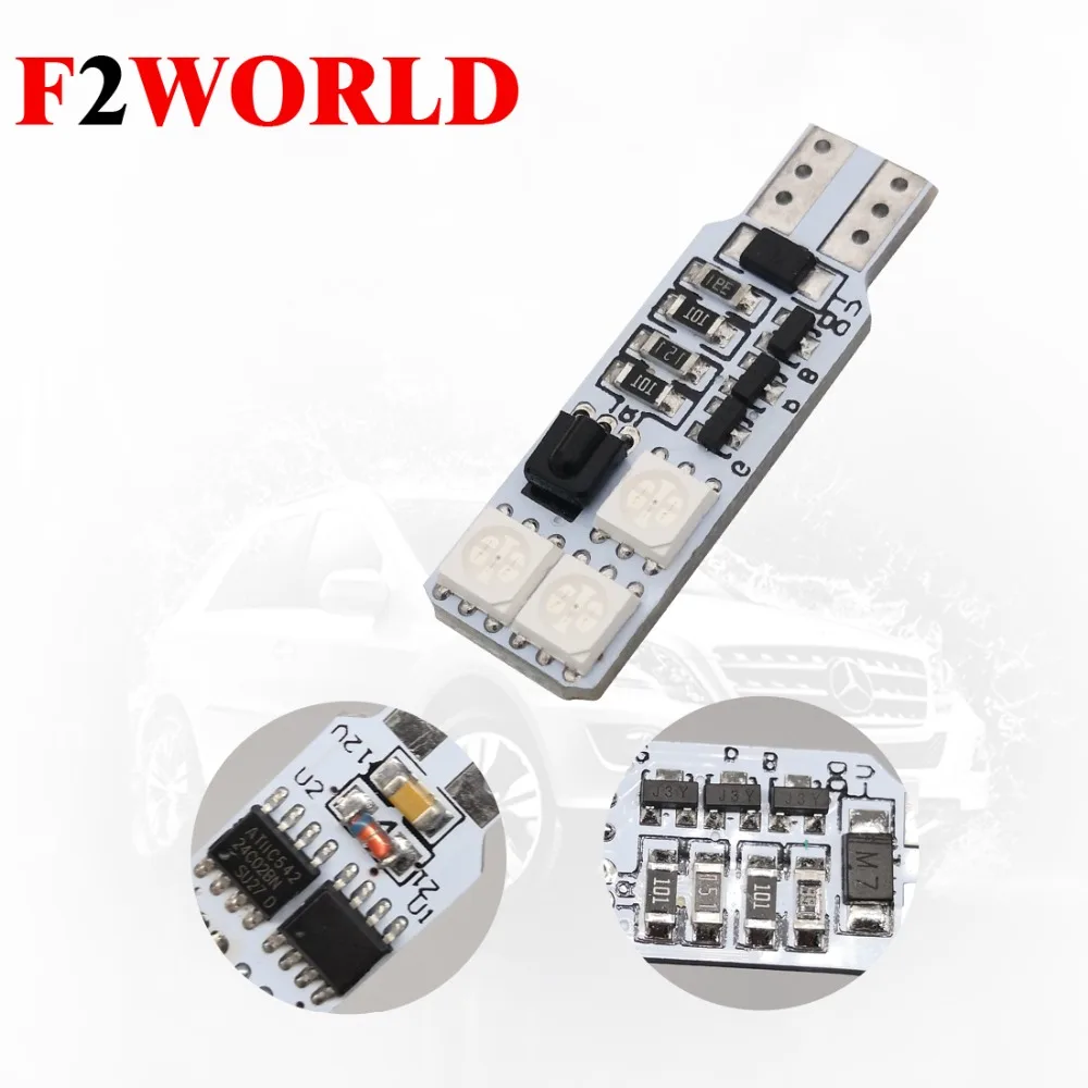 T10 светодиодный купол Лампы для чтения DC12V W5W 194 6SMD 5050 RGB автомобиля Дверные огни с