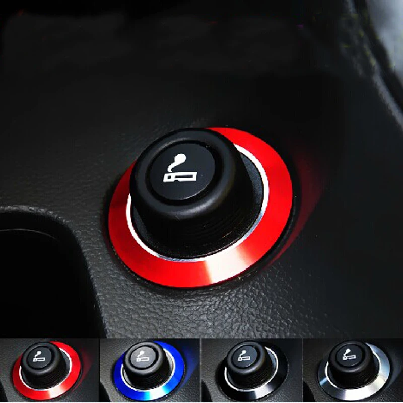 Color Cigarette Lighter Decoration Trim Ring Sticker Chevrolet Chevy Cruze Sedan Hatchback 2009-Car Moulding Decoration Car Styling Stickers