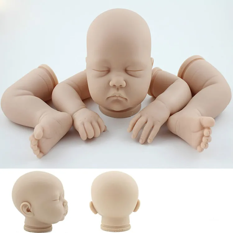DIY модельный комплект мягкий силиконовый кукла реборн набор форм голова руки ноги Одежда для новорожденных "lifelike" закрытые глаза Младенцы Bebe кукла набор плесень аксессуары