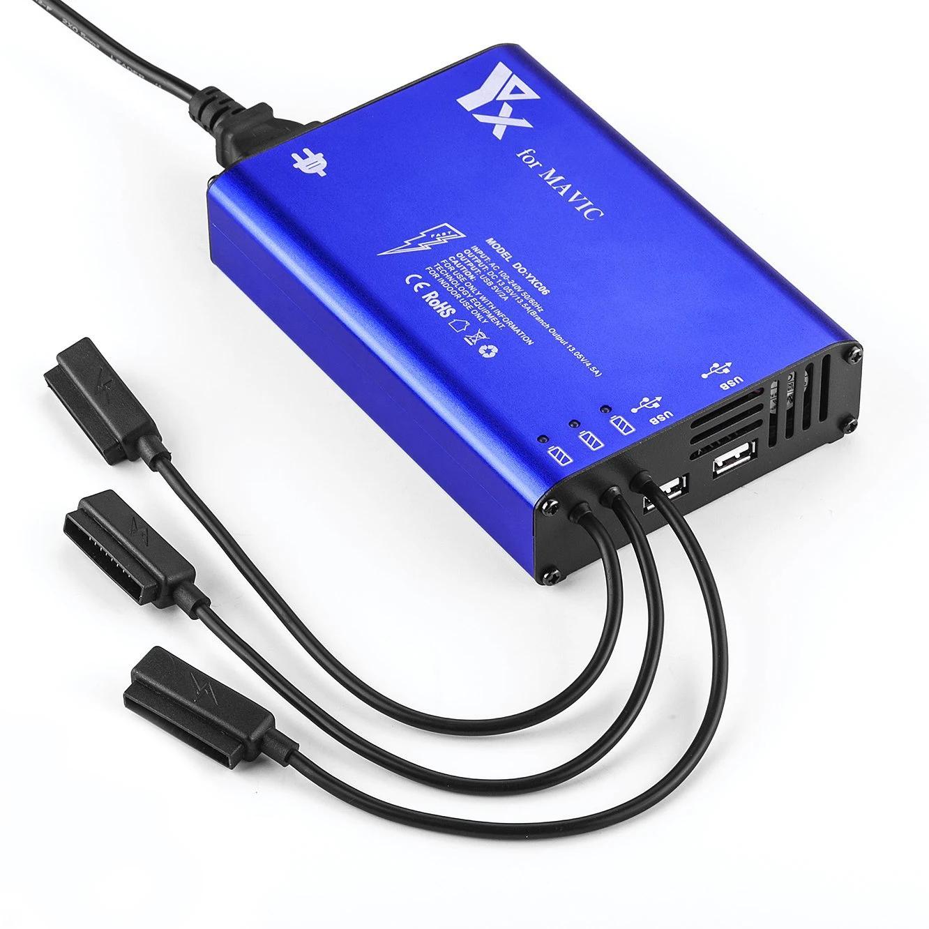

5-in-1 DJI Mavic Pro Battery Parallel Charger/USB Remote Controller Charger/USB Smartphone Charger