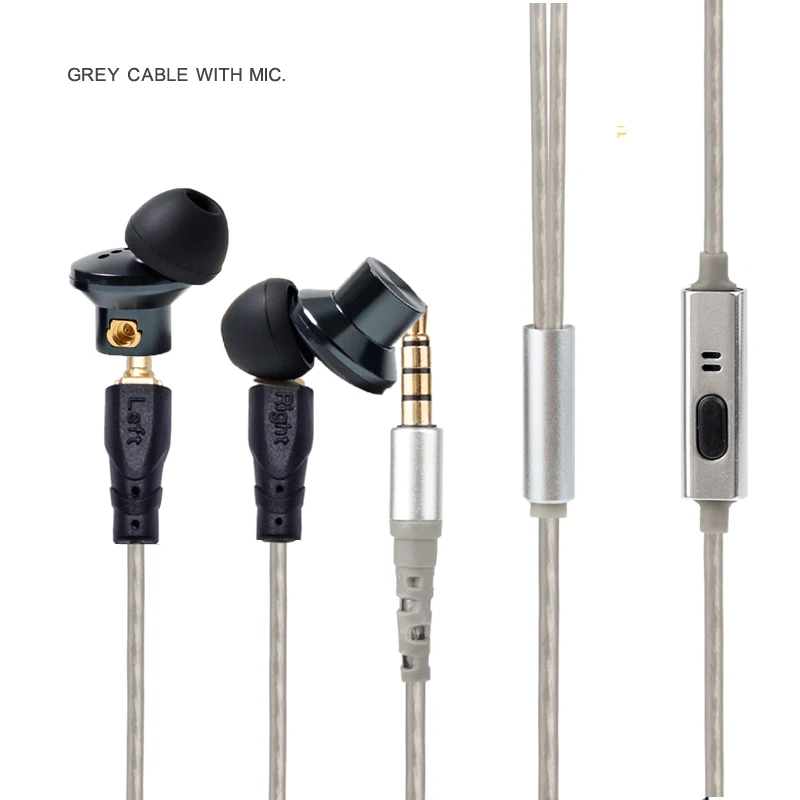 PIZEN ZS100 наушники вкладыши с динамическим приводом DJ металлические микрофоном