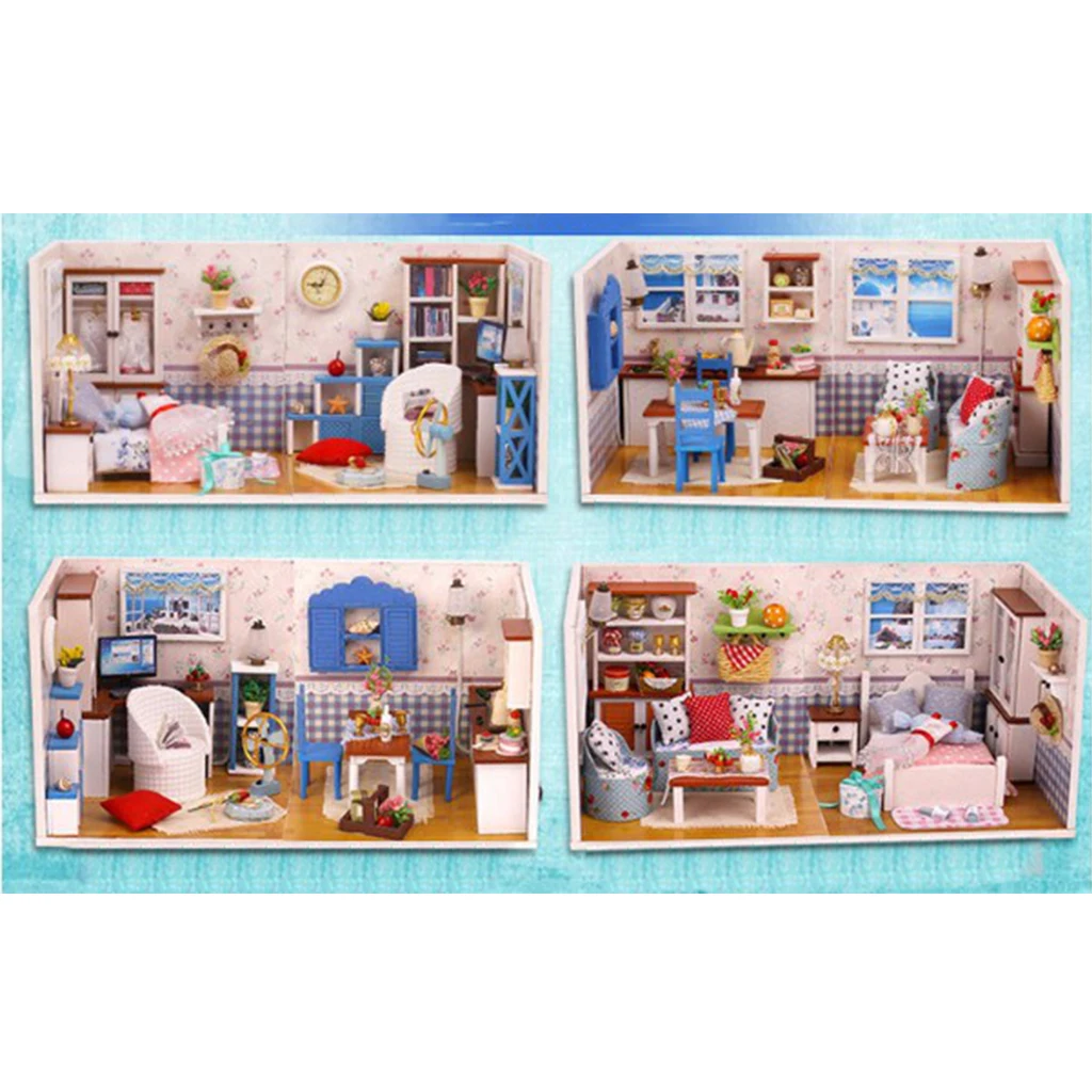 1:24 Dollhouse Miniature DIY European Style Prince Handcrafts Miniature Project Doll House Kits Handcraft Accessories