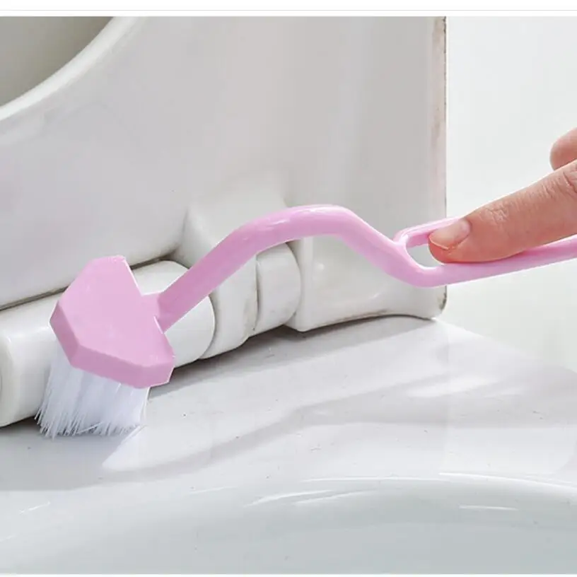 1PC Home Shower Room Portable Toilet Brush Bathroom Scrubber V-type Bent Cleaner Brush toilet brush set