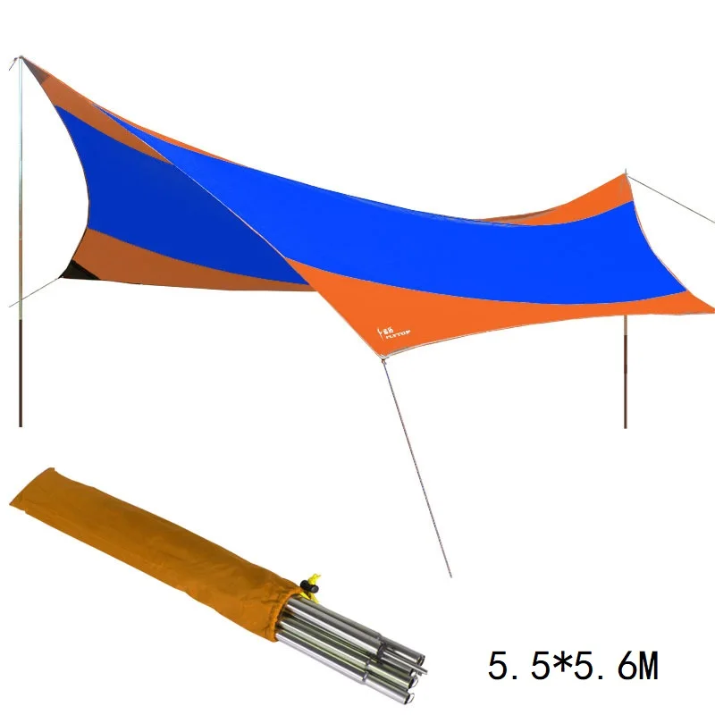 

FLYTOP Outdoor large sky canopy Sun awning 5.5X5.6M sunshade Camping tent Skylight canopy with pole factory direct sales