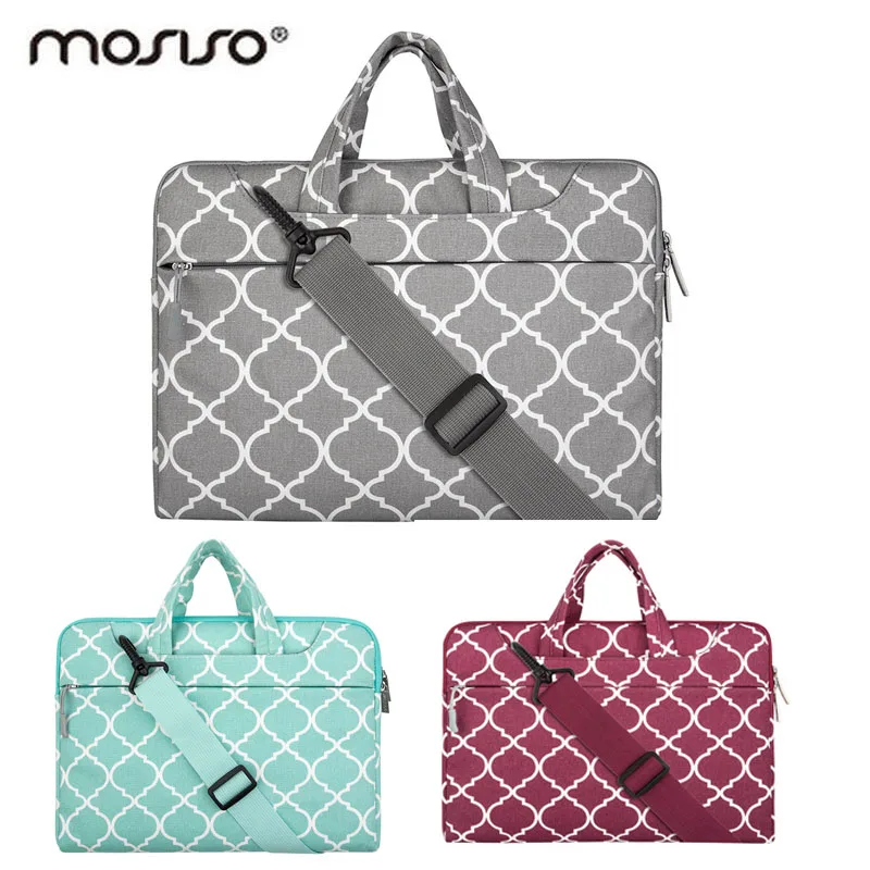  MOSISO Canvas 11.6 13.3 15.6inch Laptop Shoulder Bag Case For Macbook Pro Air 11 13 14 15inch Asus/Notebook Handbag Cover Female 