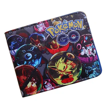 

Pocket Monster Pokemon Wallet Cartoon Animation Pikachu Poke Ball Purse Creative Gift Childern Dollar Bags Folder Short Wallets